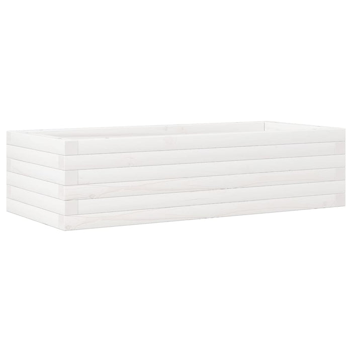 vidaXL Fioriera da Giardino Bianca 90x40x23 cm Legno Massello di Pino