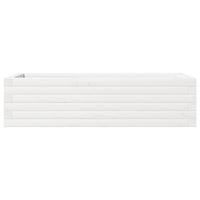 vidaXL Fioriera da Giardino Bianca 90x40x23 cm Legno Massello di Pino