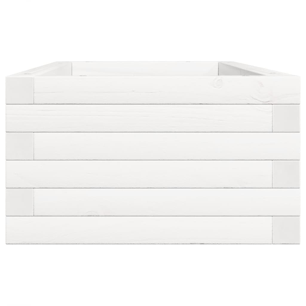 vidaXL Fioriera da Giardino Bianca 90x40x23 cm Legno Massello di Pino