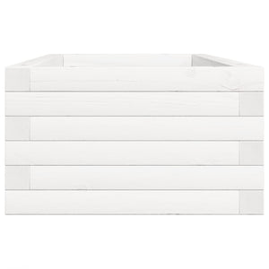 vidaXL Fioriera da Giardino Bianca 90x40x23 cm Legno Massello di Pino
