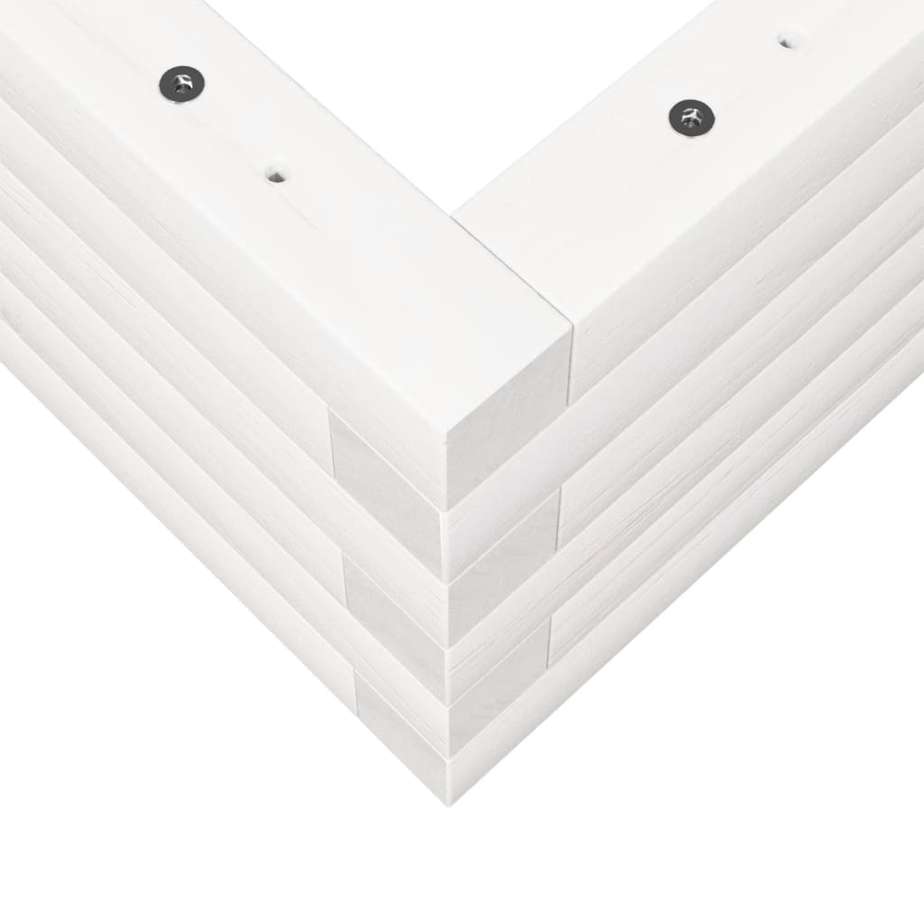 vidaXL Fioriera da Giardino Bianca 90x40x23 cm Legno Massello di Pino