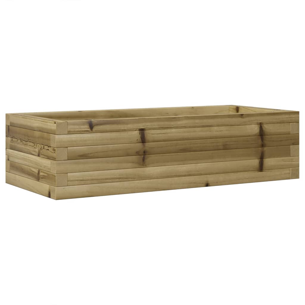 Vassoio per fioriera aiuola rialzata piante fiori terrazza giardino 90 x 40 x 23 cm legno di pino impregnato marrone 02_0037967