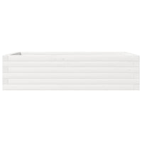 Fioriera da Giardino Bianca 90x60x23 cm Legno Massello di Pino