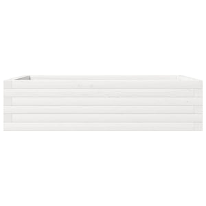 Fioriera da Giardino Bianca 90x60x23 cm Legno Massello di Pino