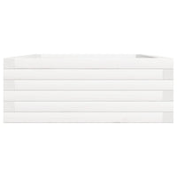 Fioriera da Giardino Bianca 90x60x23 cm Legno Massello di Pino