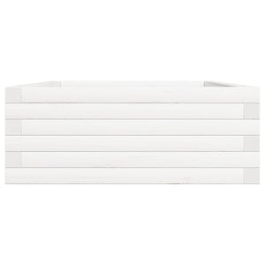 Fioriera da Giardino Bianca 90x60x23 cm Legno Massello di Pino