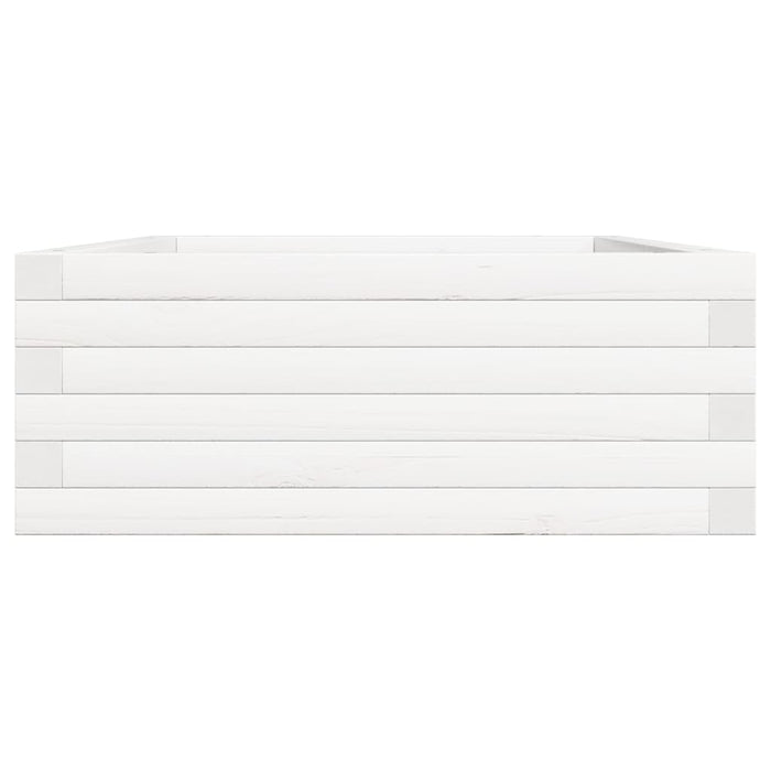 Fioriera da Giardino Bianca 90x60x23 cm Legno Massello di Pino