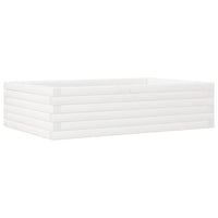 Fioriera da Giardino Bianca 90x60x23 cm Legno Massello di Pino