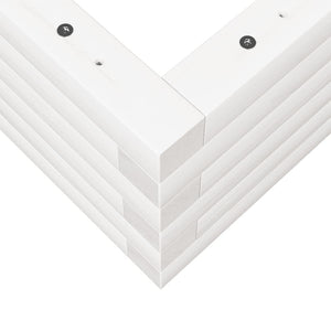 Fioriera da Giardino Bianca 90x60x23 cm Legno Massello di Pino