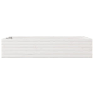 vidaXL Fioriera da Giardino Bianca 110x60x23 cm Legno Massello Pino