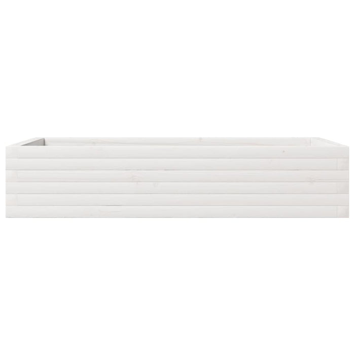 vidaXL Fioriera da Giardino Bianca 110x60x23 cm Legno Massello Pino