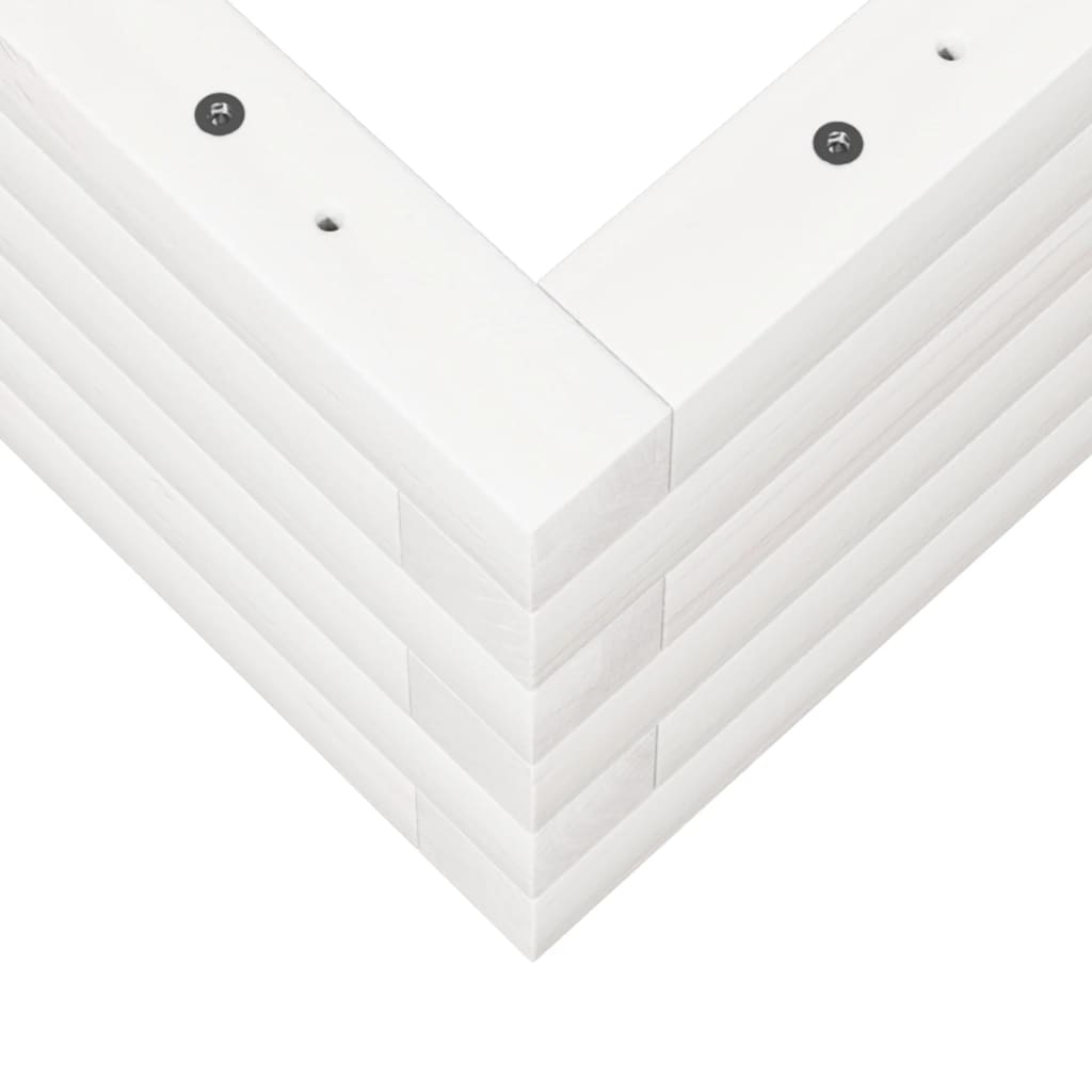 vidaXL Fioriera da Giardino Bianca 110x60x23 cm Legno Massello Pino