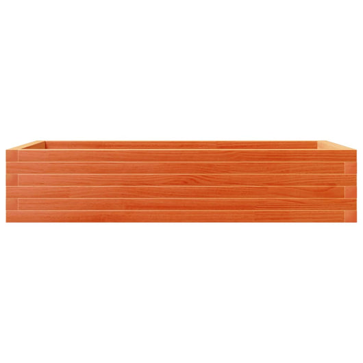 Vassoio per fioriera aiuola rialzata piante fiori terrazza giardino cera 110 x 60 x 23 cm legno di pino massiccio marrone 02_0038438