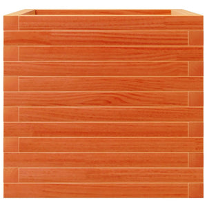 Vassoio per fioriera aiuola rialzata piante fiori terrazza giardino cera 50 x 50 x 45,5 cm legno di pino massiccio marrone 02_0038459