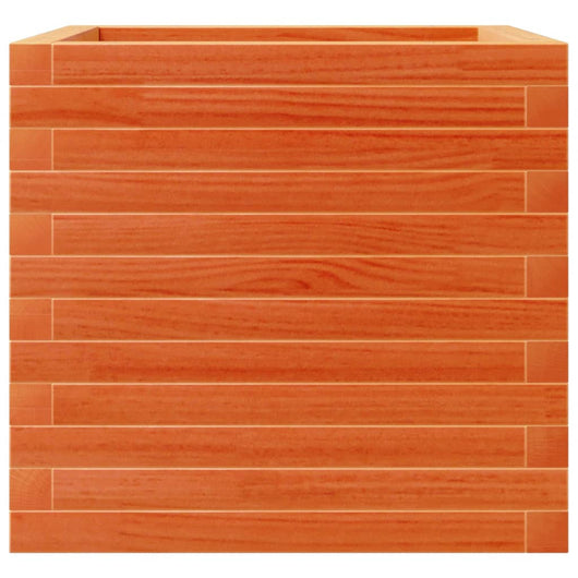 Vassoio per fioriera aiuola rialzata piante fiori terrazza giardino cera 50 x 50 x 45,5 cm legno di pino massiccio marrone 02_0038459