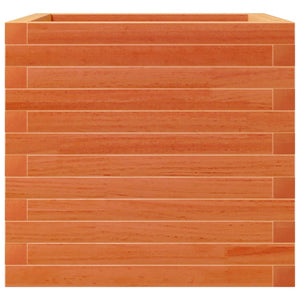Vassoio per fioriera aiuola rialzata piante fiori terrazza giardino cera 50 x 50 x 45,5 cm legno di pino massiccio marrone 02_0038459