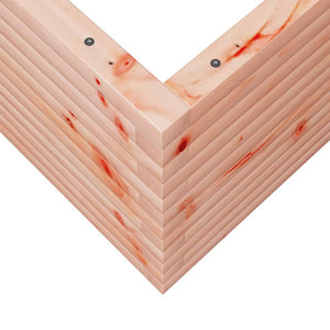 Vassoio per fioriera aiuola rialzata piante fiori terrazza giardino 50 x 50 x 45,5 cm legno massello di abete Douglas marrone 02_0037638