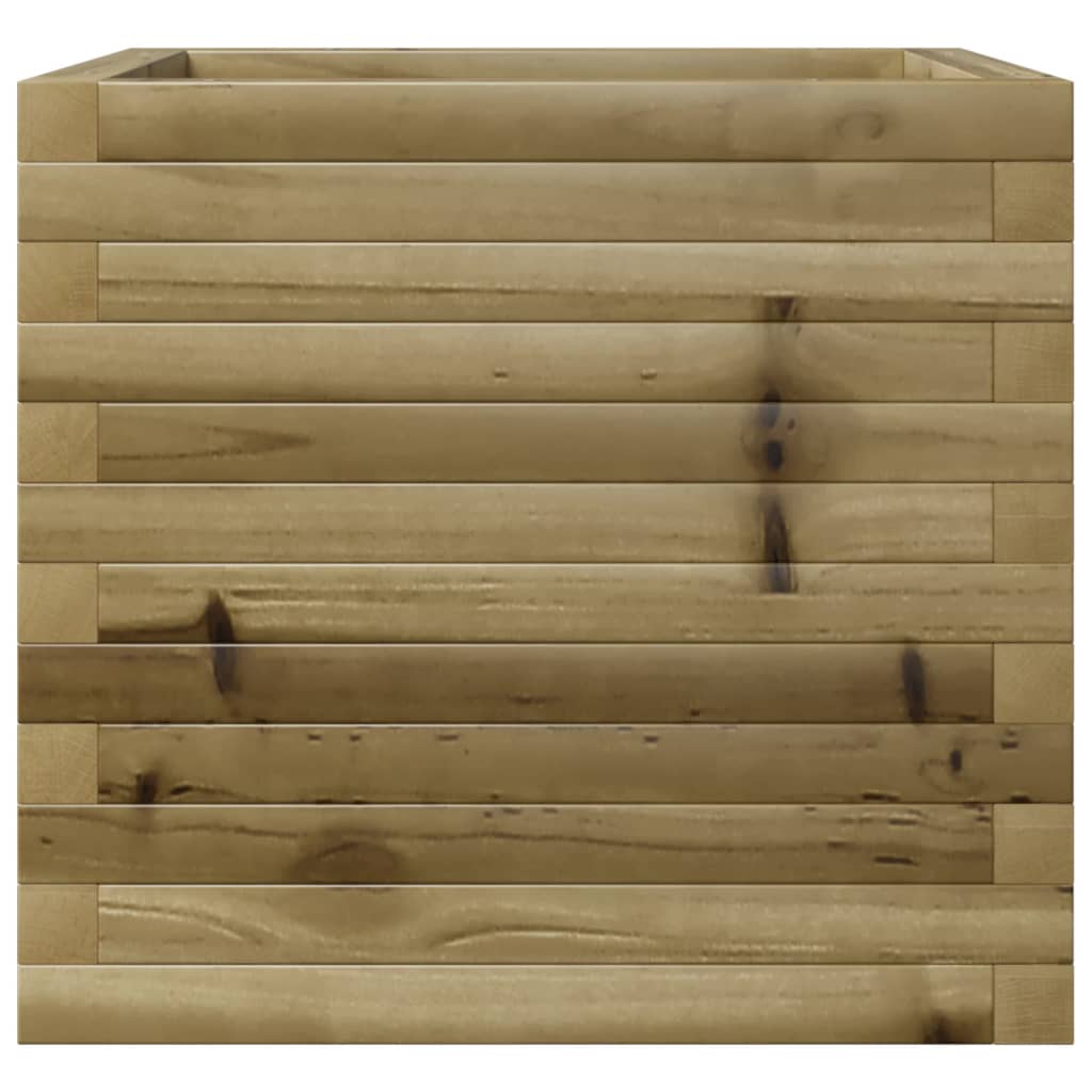 Vassoio per fioriera aiuola rialzata piante fiori terrazza giardino 50 x 50 x 45,5 cm legno di pino impregnato marrone 02_0037635
