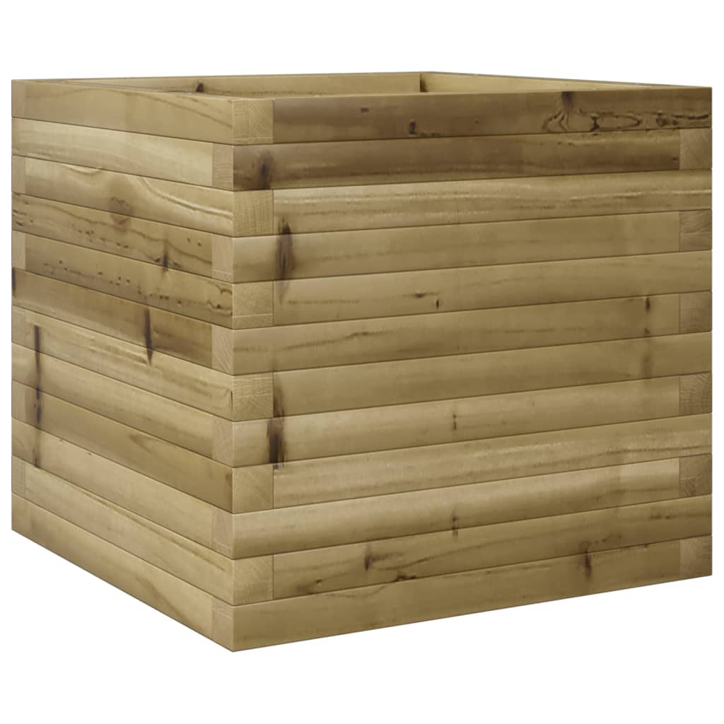 Vassoio per fioriera aiuola rialzata piante fiori terrazza giardino 50 x 50 x 45,5 cm legno di pino impregnato marrone 02_0037635