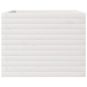 Vassoio per fioriera aiuola rialzata piante fiori terrazza giardino 60 x 60 x 45,5 cm legno di pino massiccio bianco 02_0037709