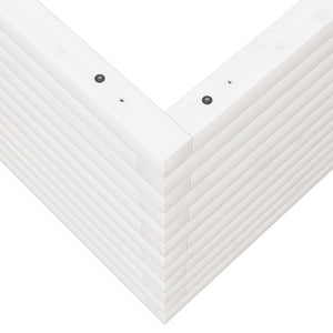 Vassoio per fioriera aiuola rialzata piante fiori terrazza giardino 60 x 60 x 45,5 cm legno di pino massiccio bianco 02_0037709