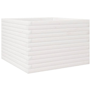 Vassoio per fioriera aiuola rialzata piante fiori terrazza giardino 70 x 70 x 45,5 cm legno di pino massiccio bianco 02_0037815