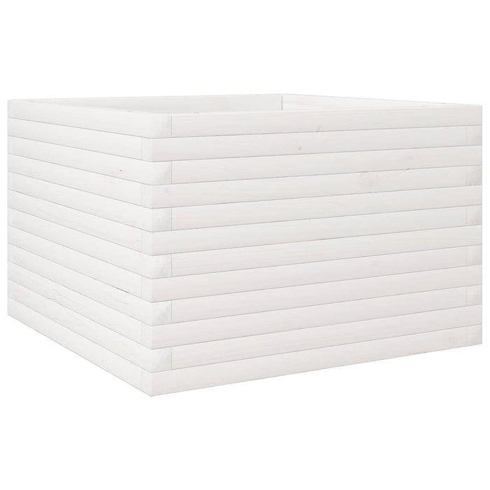 Vassoio per fioriera aiuola rialzata piante fiori terrazza giardino 70 x 70 x 45,5 cm legno di pino massiccio bianco 02_0037815