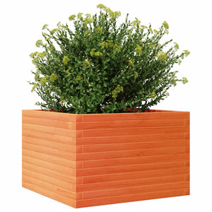 Fioriera Giardino Marrone Cera 70x70x45,5cm Legno Massello Pino