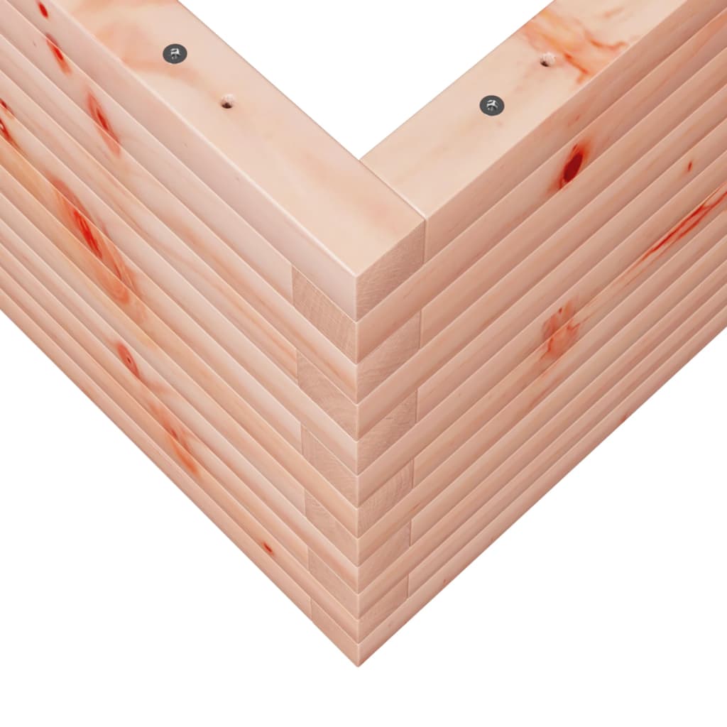 Vassoio per fioriera aiuola rialzata piante fiori terrazza giardino 70 x 70 x 45,5 cm legno massello di abete Douglas marrone 02_0037816