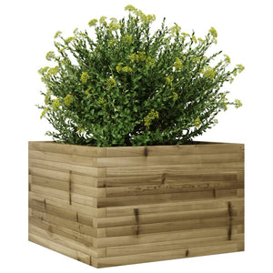 Vassoio per fioriera aiuola rialzata piante fiori terrazza giardino 70 x 70 x 45,5 cm legno di pino impregnato marrone 02_0037813