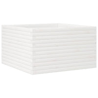 Fioriera da Giardino Bianca 80x80x45,5cm Legno Massello di Pino 847259