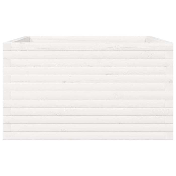 Fioriera da Giardino Bianca 80x80x45,5cm Legno Massello di Pino 847259