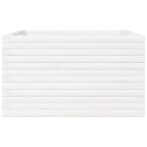 Fioriera da Giardino Bianca 80x80x45,5cm Legno Massello di Pino 847259