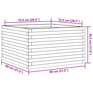 Fioriera da Giardino 80x80x45,5 cm in Legno Massello di Douglas 847261