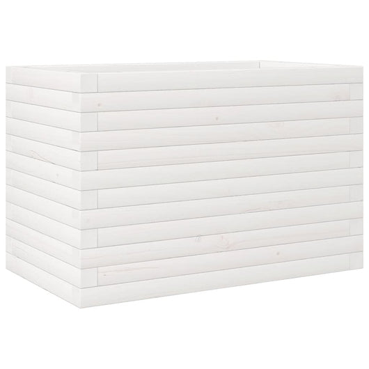 vidaXL Fioriera da Giardino Bianca 70x40x45,5cm Legno Massello di Pino