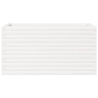 Fioriera aiuola rialzata vassoio piante fiori terrazza giardino 90 x 40 x 45,5 cm legno di pino massiccio bianco 02_0037977