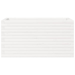Fioriera aiuola rialzata vassoio piante fiori terrazza giardino 90 x 40 x 45,5 cm legno di pino massiccio bianco 02_0037977