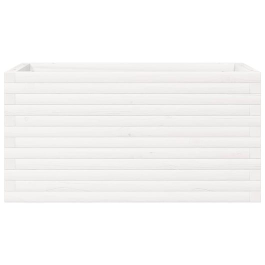 Fioriera aiuola rialzata vassoio piante fiori terrazza giardino 90 x 40 x 45,5 cm legno di pino massiccio bianco 02_0037977