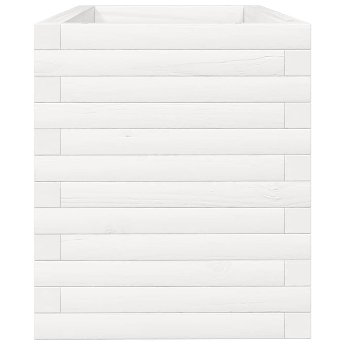 Fioriera aiuola rialzata vassoio piante fiori terrazza giardino 90 x 40 x 45,5 cm legno di pino massiccio bianco 02_0037977