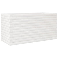 Fioriera aiuola rialzata vassoio piante fiori terrazza giardino 90 x 40 x 45,5 cm legno di pino massiccio bianco 02_0037977