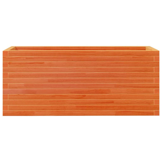 Vassoio per fioriera aiuola rialzata piante fiori terrazza giardino cera 110 x 40 x 45,5 cm legno di pino massiccio marrone 02_0038431