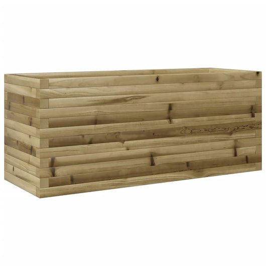 Fioriera aiuola rialzata vassoio piante fiori terrazza giardino 110 x 40 x 45,5 cm legno di pino impregnato marrone 02_0037332