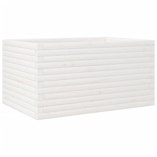 vidaXL Fioriera da Giardino Bianca 90x60x45,5cm Legno Massello di Pino