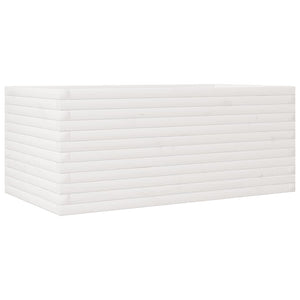 vidaXL Fioriera da Giardino Bianca 110x60x45,5 cm Legno Massello Pino