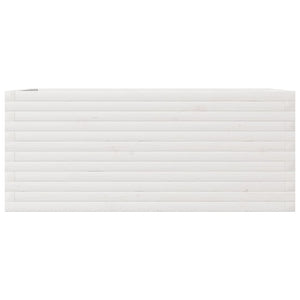 vidaXL Fioriera da Giardino Bianca 110x60x45,5 cm Legno Massello Pino