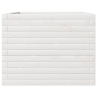 vidaXL Fioriera da Giardino Bianca 110x60x45,5 cm Legno Massello Pino