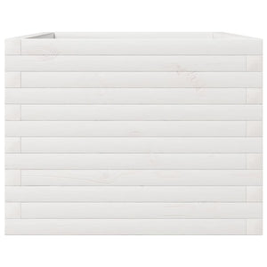 vidaXL Fioriera da Giardino Bianca 110x60x45,5 cm Legno Massello Pino