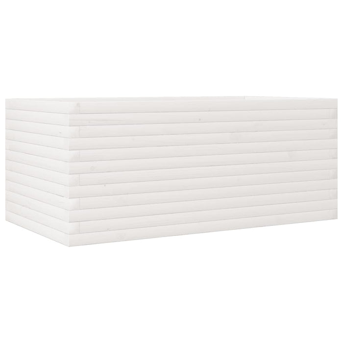 vidaXL Fioriera da Giardino Bianca 110x60x45,5 cm Legno Massello Pino