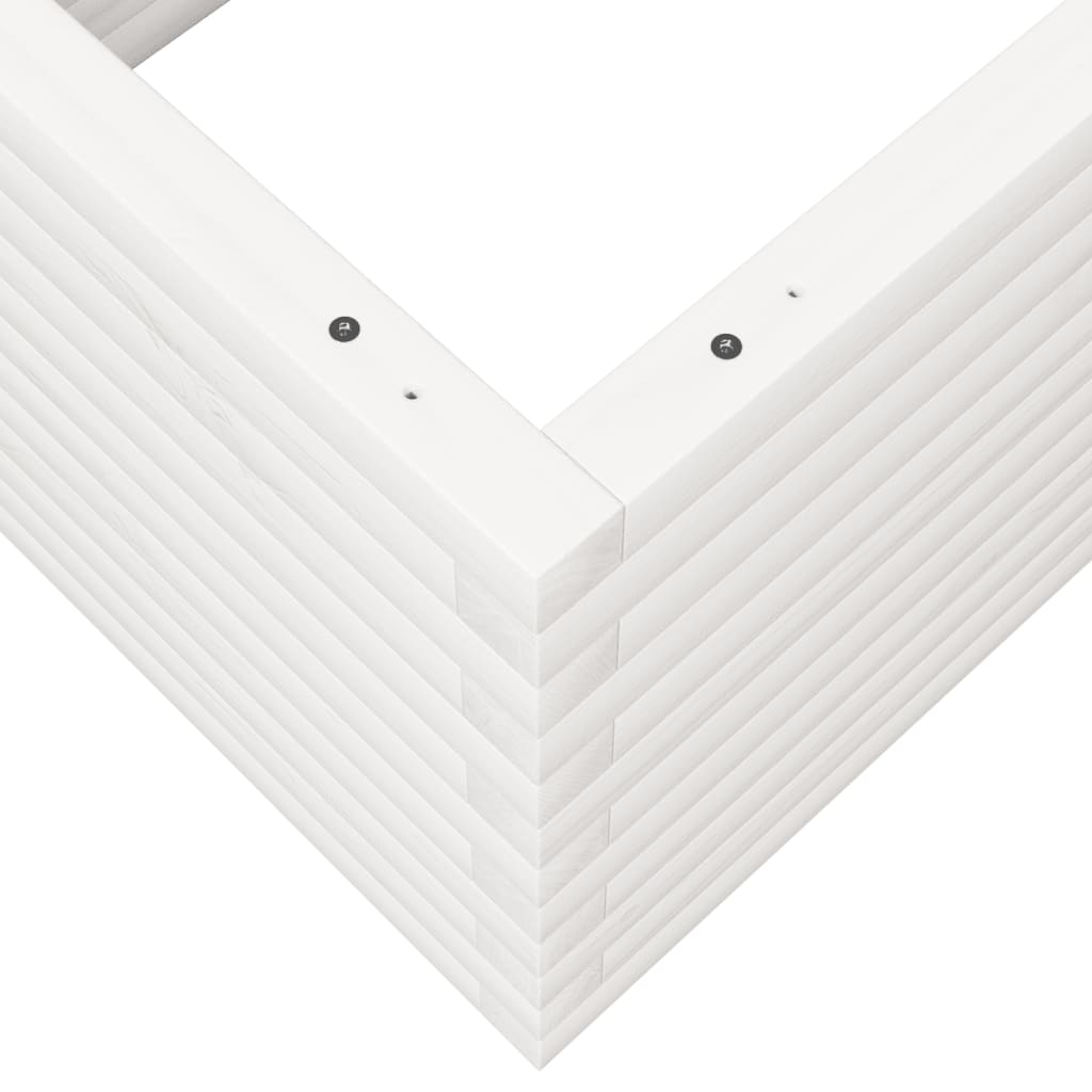 vidaXL Fioriera da Giardino Bianca 110x60x45,5 cm Legno Massello Pino