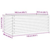 Fioriera da Giardino 110x60x45,5 cm in Legno di Pino Impregnato 847287